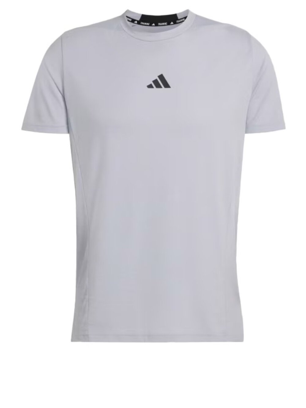 adidas men Designed for Training Workout Tee, S/S, Light Gray Men's Large
